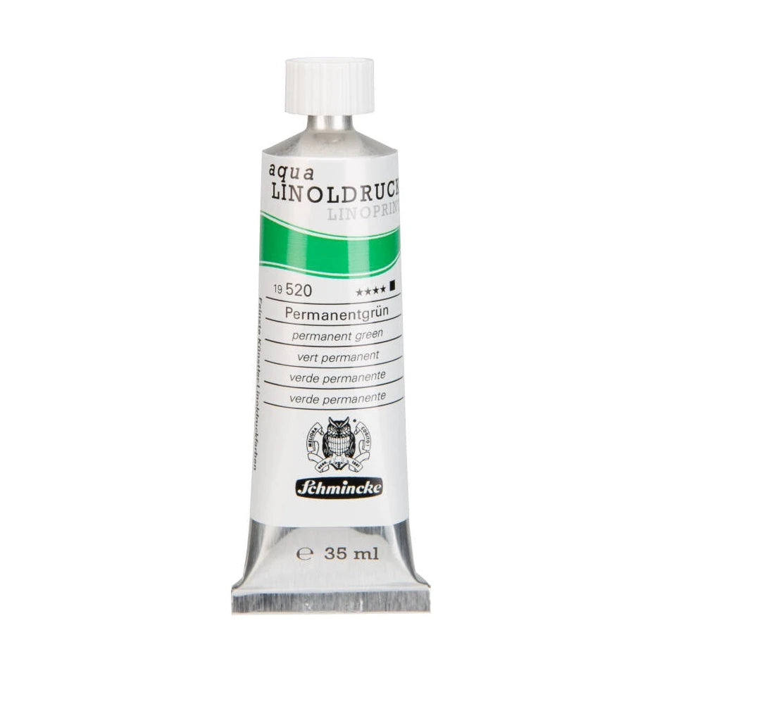 Schmincke Artist Aqua Linol Paint Permanent Green 35 ml
