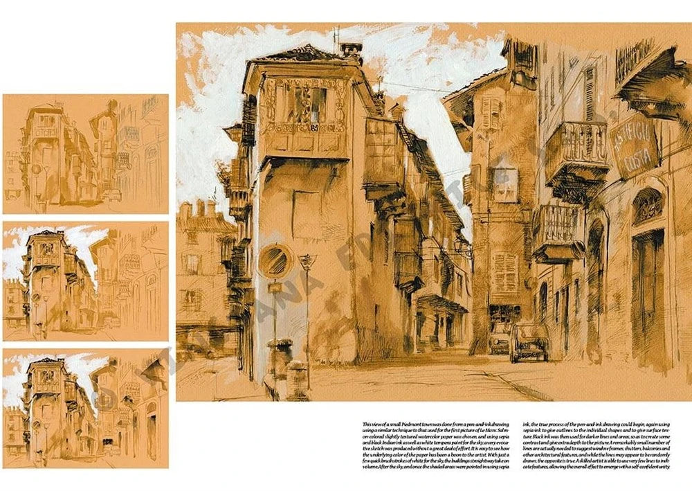 Leonardo Collection Desen Kitabı Architectural Scenes N: 43 Mimari Sahneler N: 43
