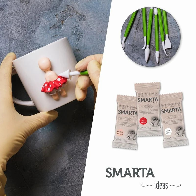 Smarta Havayla Kuruyan Modelleme Hamuru 250gr Beyaz