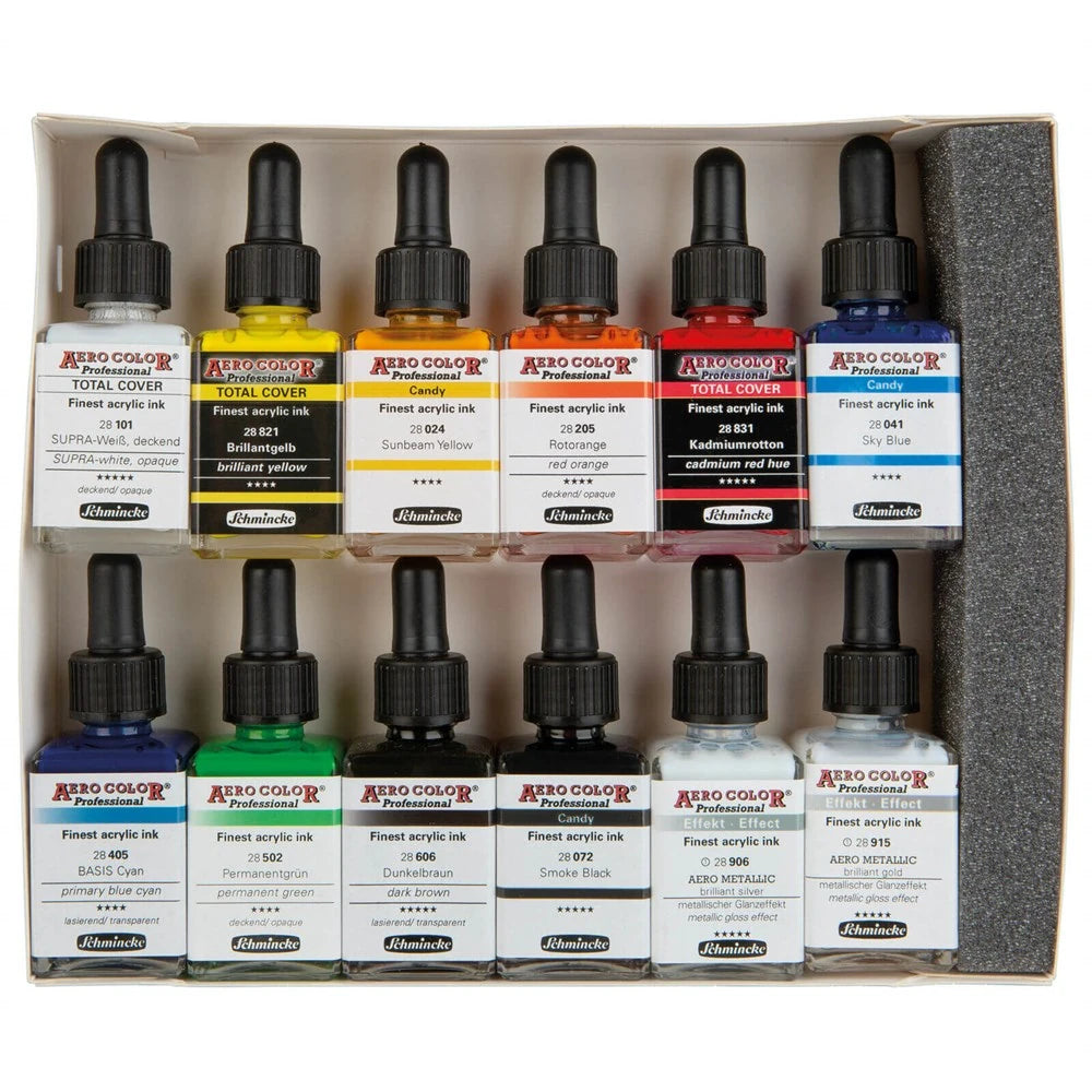 Schmincke Aerocolor Sıvı Akrilik Set 12x28 ml