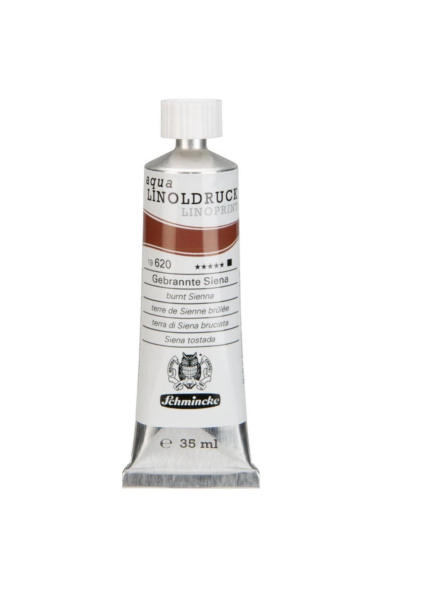 Schmincke Artist Aqua Linol Paint Burnt Sienna 35 ml