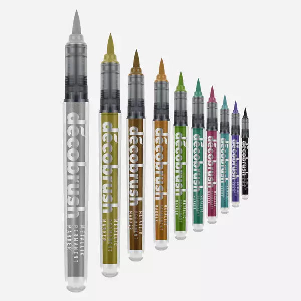 Decobrush Set 10 Metallic Colors