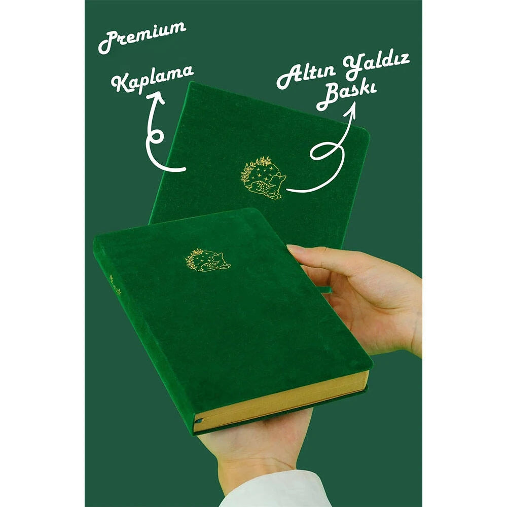 Victorias Journals Bujo Kraft Çizgili Defter Keten 14.5x21 cm 150 gr 96 Yaprak Yeşil