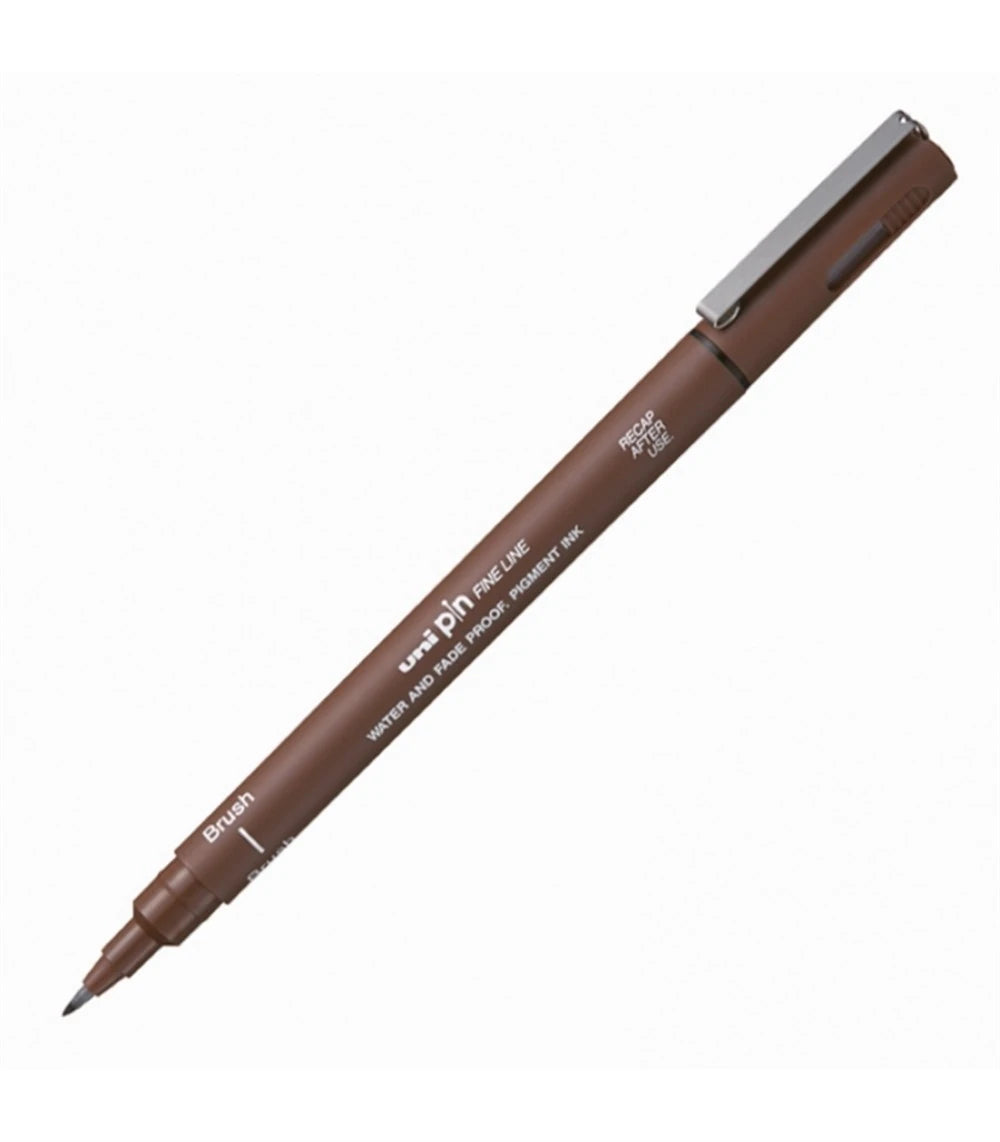 Uni-Ball Pin BR-200 Brush Fırça Uçlu Kalem Kahve
