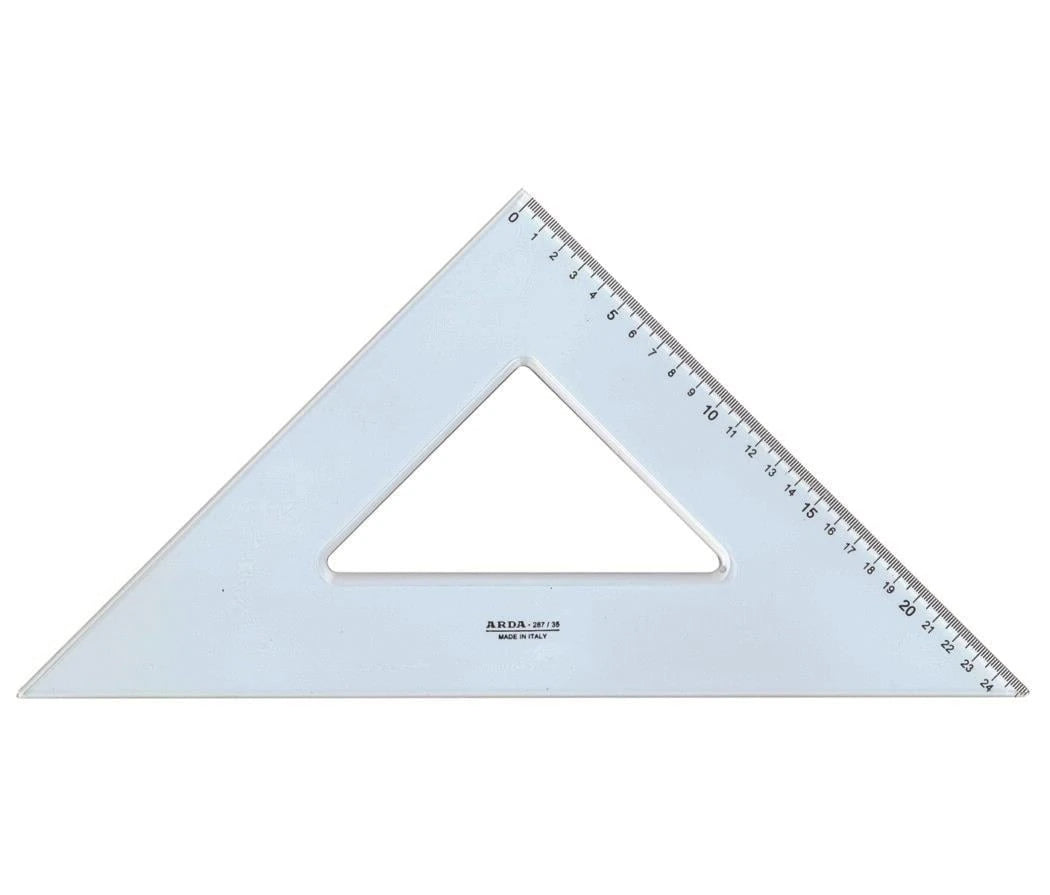 Standardgraph Üçgen Açı Şablonu 40 cm 45 Derece