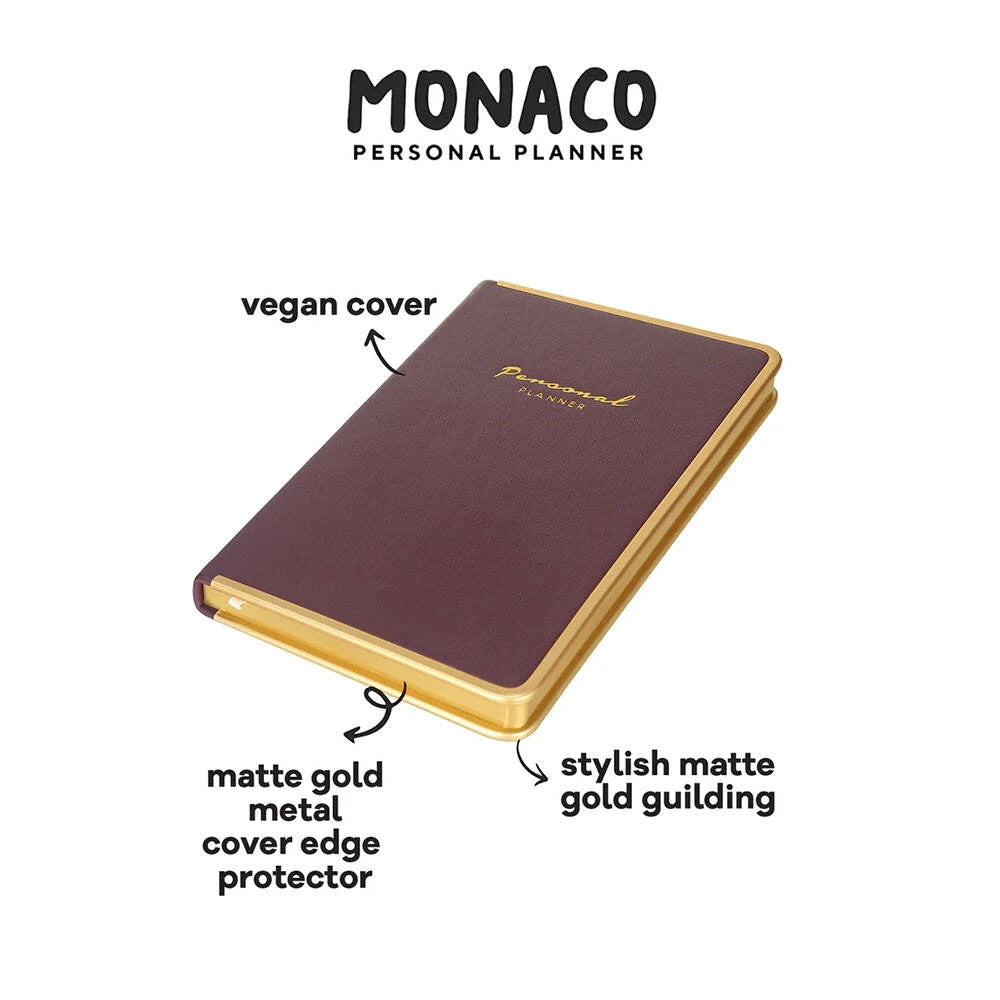 Victorias Journals Monaco Süet Sert Kapak Çizgili Defter 13x21 cm 100 gr 96 Yaprak Burgundy