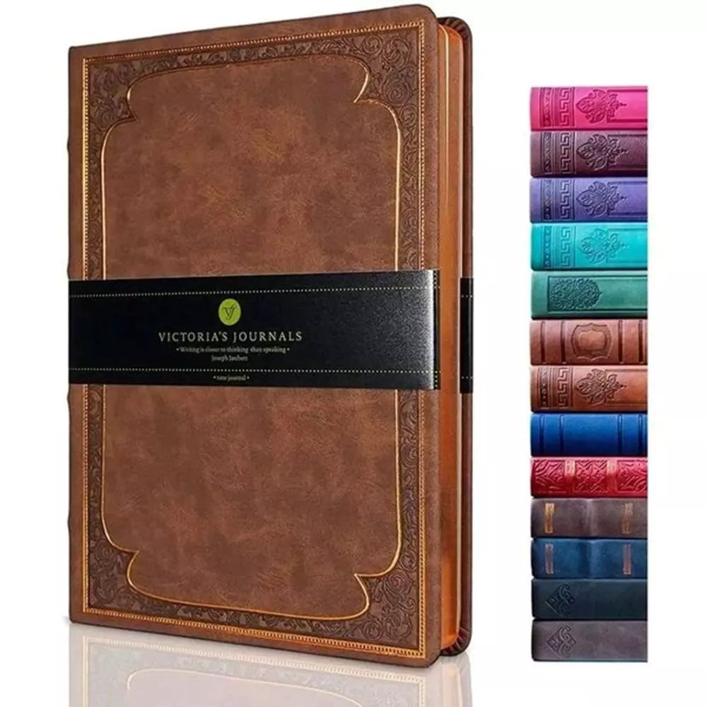 Victorias Journals Vintage Old Book Sketch 14x20 cm 80 gr 160 Yaprak Kahverengi