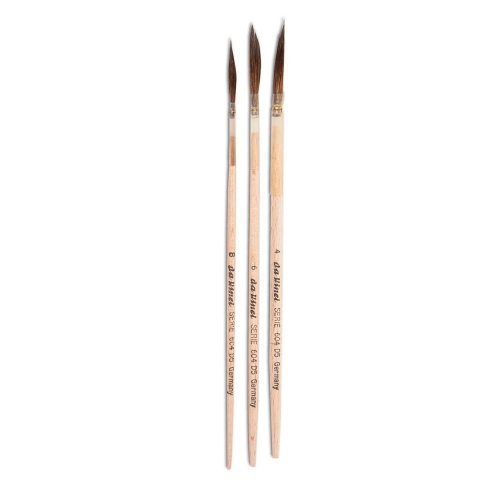 Da Vinci Kazan Sincap Kılı Yan Kesik Kılıç Çini Seramik Porselen Kestirme Fırçası Seri 604 No:2