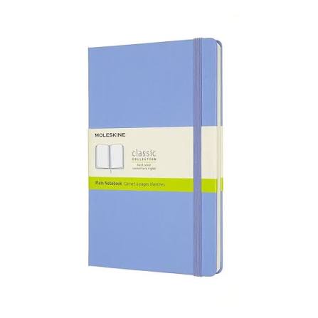 Moleskine Classic Sert Kapak Çizgisiz Defter 13x21 Ortanca Mavisi