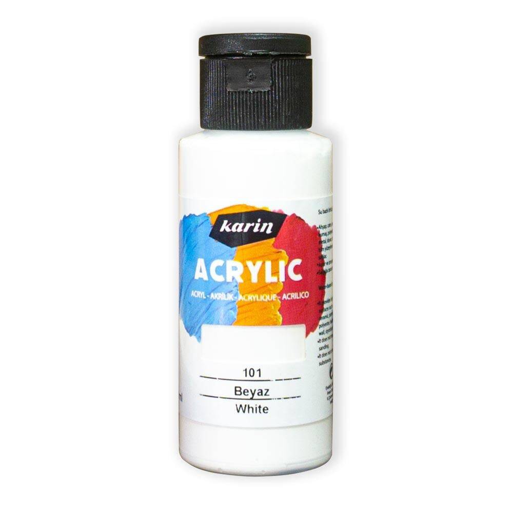 Karin Akrilik Boya 101 Beyaz 50 ml
