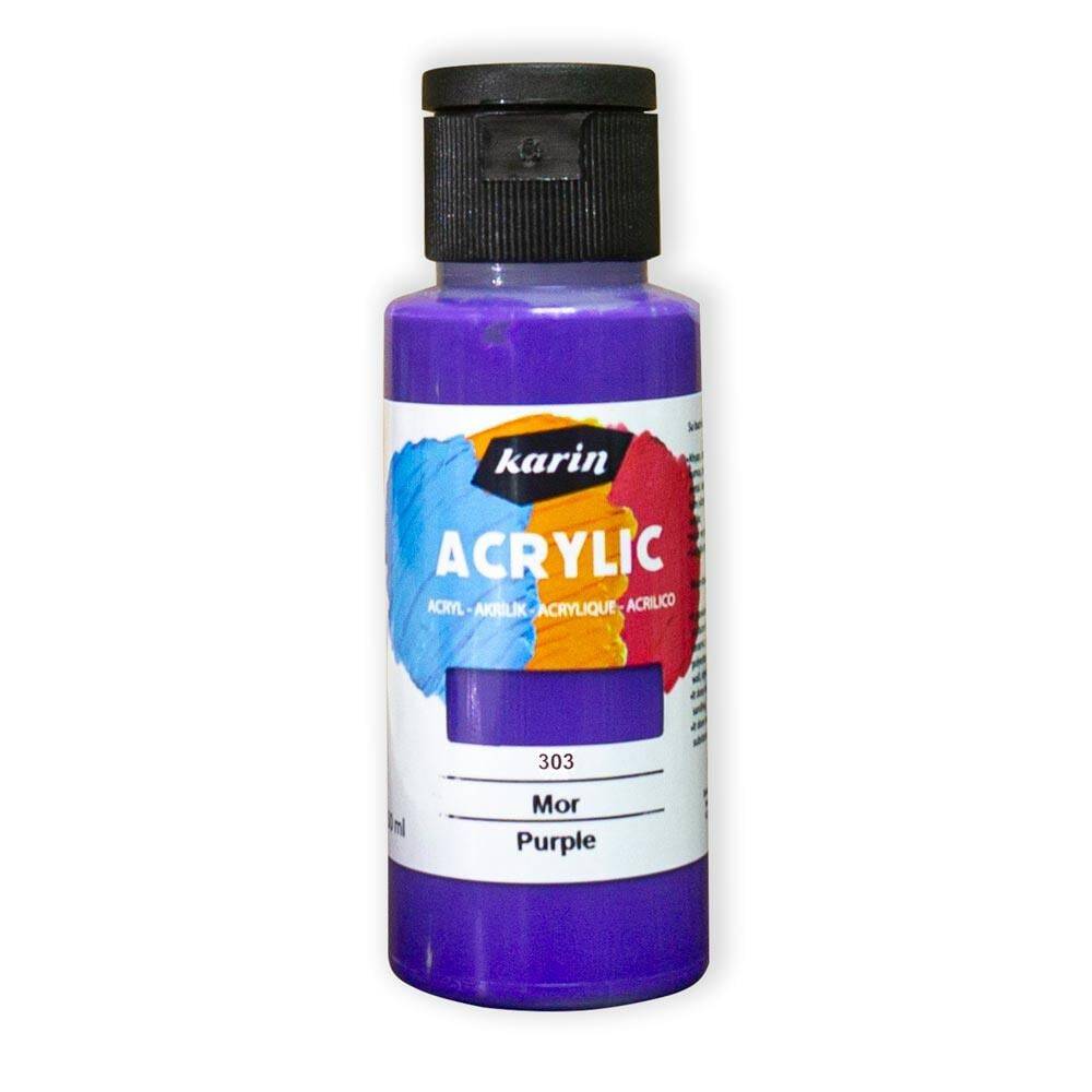 Karin Akrilik Boya 303 Mor 50 ml