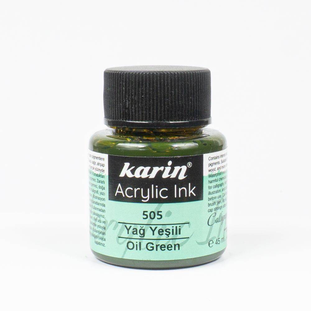 Karin Akrilik Mürekkep Zeytin Yeşili 45 ml