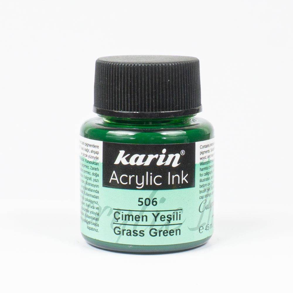 Karin Akrilik Mürekkep Zümrüt Yeşili 45 ml