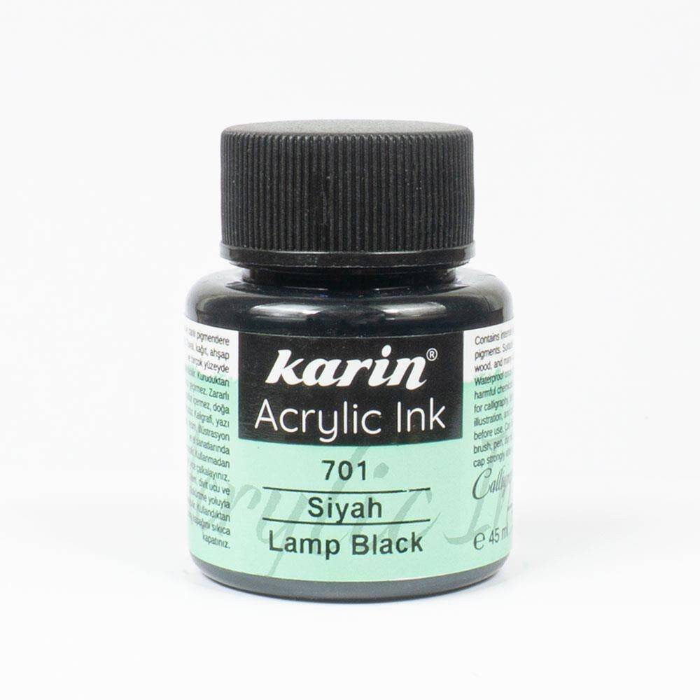Karin Akrilik Mürekkep Siyah 45 ml