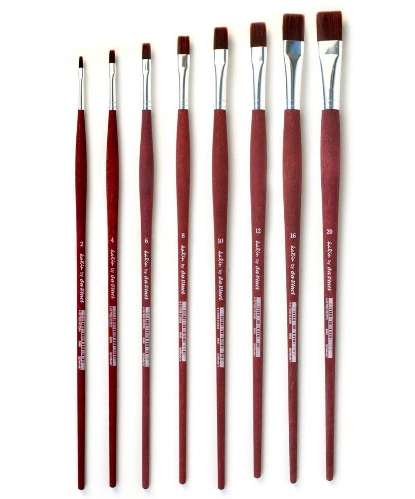 Karin By Da Vinci Sentetik Düz Akrilik Boya Ve Yağlı Boya Fırçası Seri 8640T5 No:8