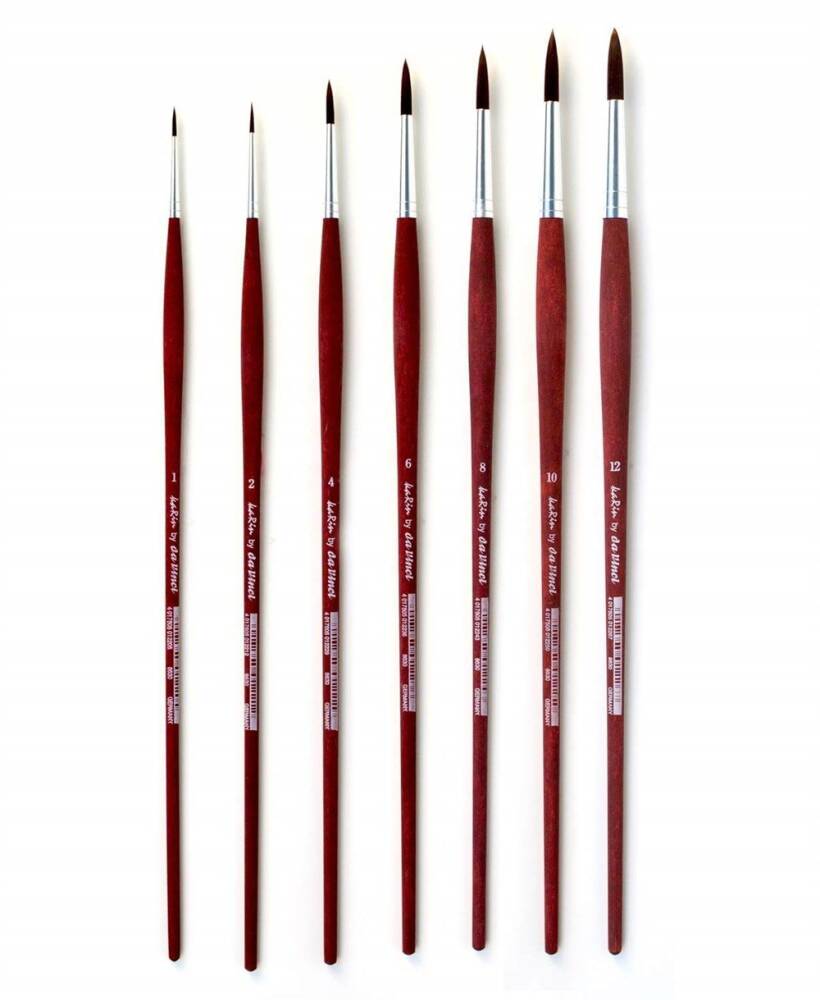 Karin By Da Vinci Sentetik Yuvarlak Akrilik Boya Ve Yağlı Boya Fırçası Seri 8630T5 No:1