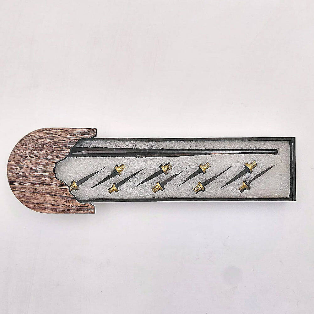 Karin Hat Kalem Seti Abanoz Ağacı Özel Kutulu  (2 mm-10 mm)