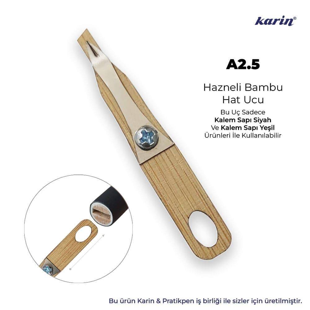 Karin Bamboo Calligraphy Pen Nib with Reservoir A2.5 2.5 mm