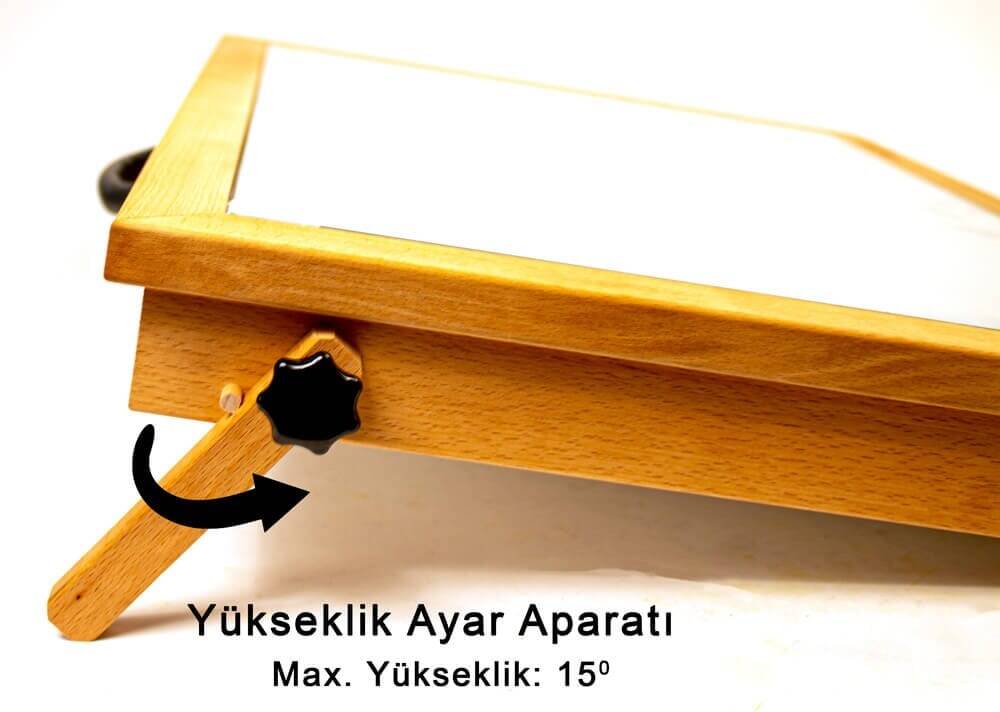 Karin Naturel Kayın Yüksek Işıklı Led Eskiz ve Çizim Masası 50X70 Cm