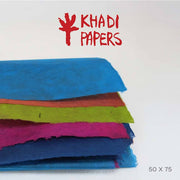 Khadi Doğal Lokta Kağıdı  Karışık Renkler 30 gsm 50x75 cm