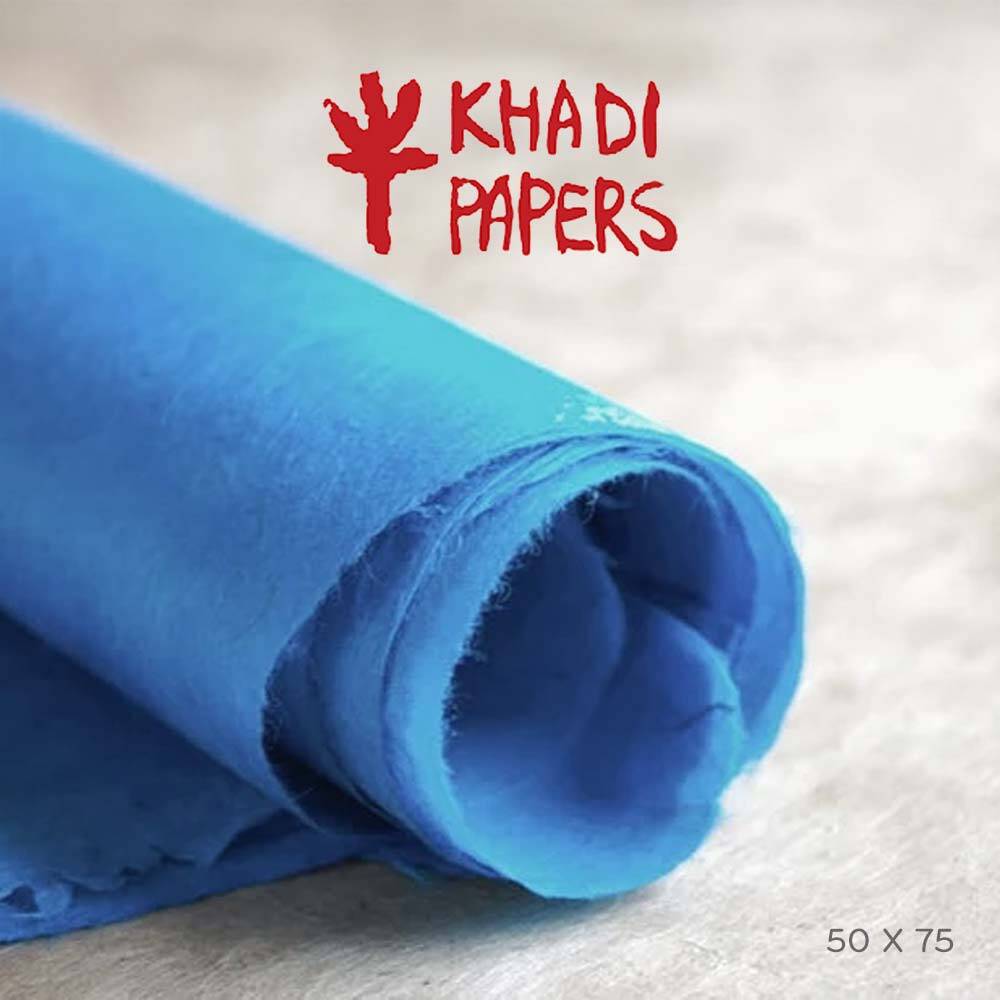 Khadi Doğal Lokta Kağıdı Turkuaz 30 gsm 50x75 cm