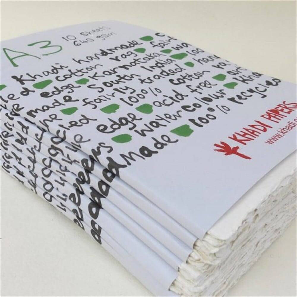Khadi El Yapımı Çok Amaçlı Resim Defteri 640 gr A3 10 Yaprak