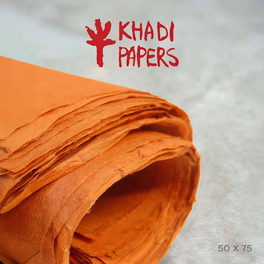 Khadi Nepal Lokta Kağıdı Mercan 30 gsm 50x75 cm