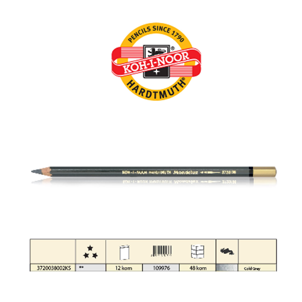 Koh-i-Noor Mondeluz Aquarell Kalem Cool Grey