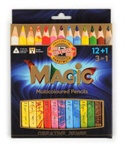 Koh-i Noor Multi Color Magic Pencil Kalın Kuruboya Kalemi 12+1 Renk