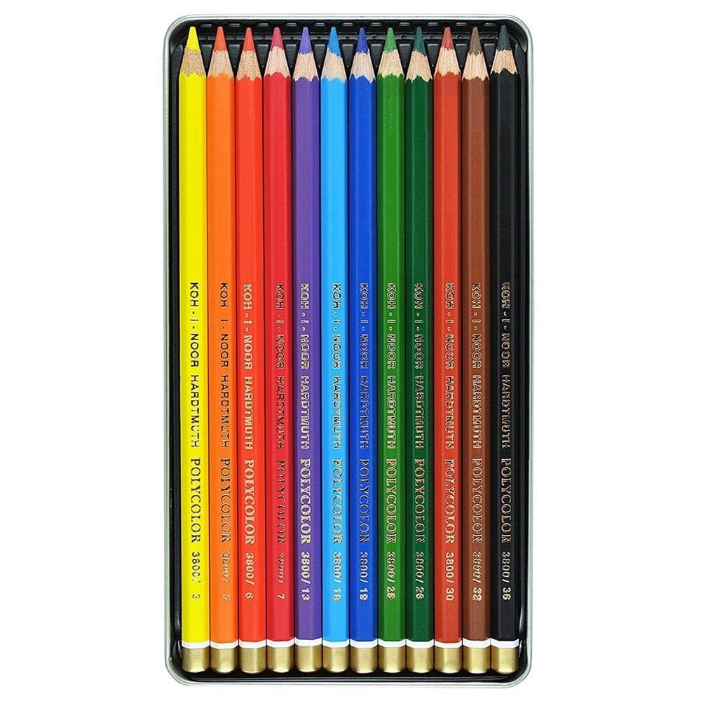 Koh-i Noor Polycolor Kuru Boya Seti Teneke Kutu 12'li3822