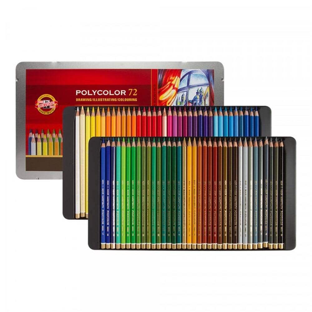 Koh-i Noor Polycolor Kuru Boya Seti Teneke Kutu 3827 72li