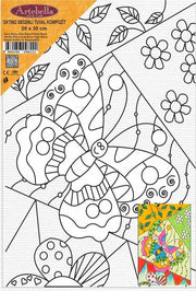Kompozit Pres Tuval Kelebek Desenli 20x30 cm