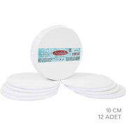Kompozit Pres Tuval Yuvarlak 10x10 cm 12'li Set