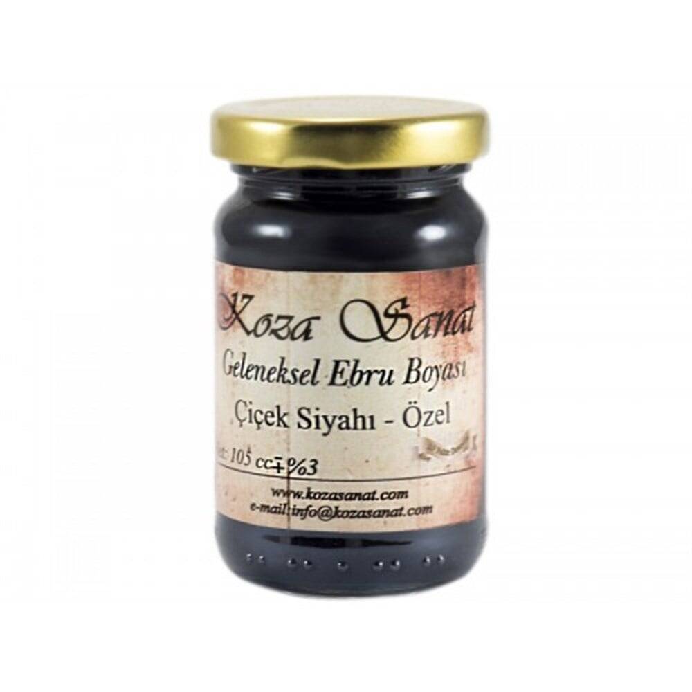 Koza Ezilmiş Ebru Boyası 105 ml Çiçek Siyah
