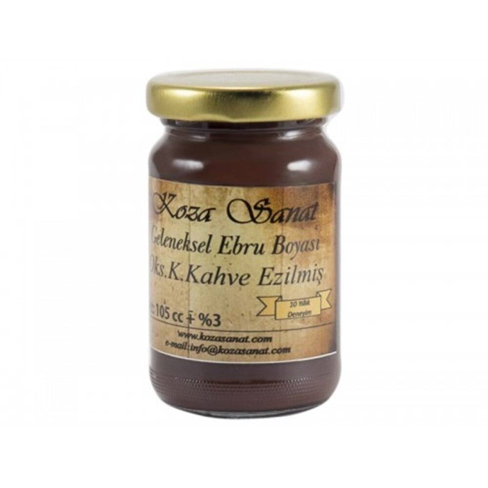 Koza Ezilmiş Ebru Boyası 105 ml Oksit Koyu Kahve