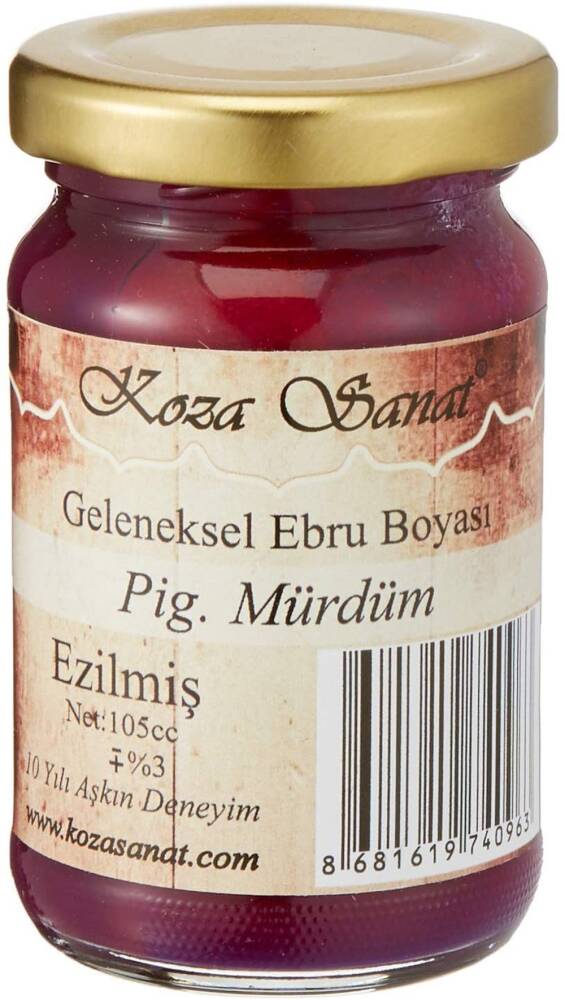 Koza Ezilmiş Ebru Boyası 105 ml Pigment Mürdüm