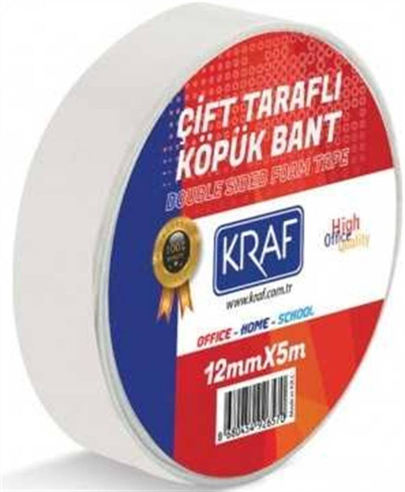 Kraf Çift Taraflı Köpük Bant 12mmx5m