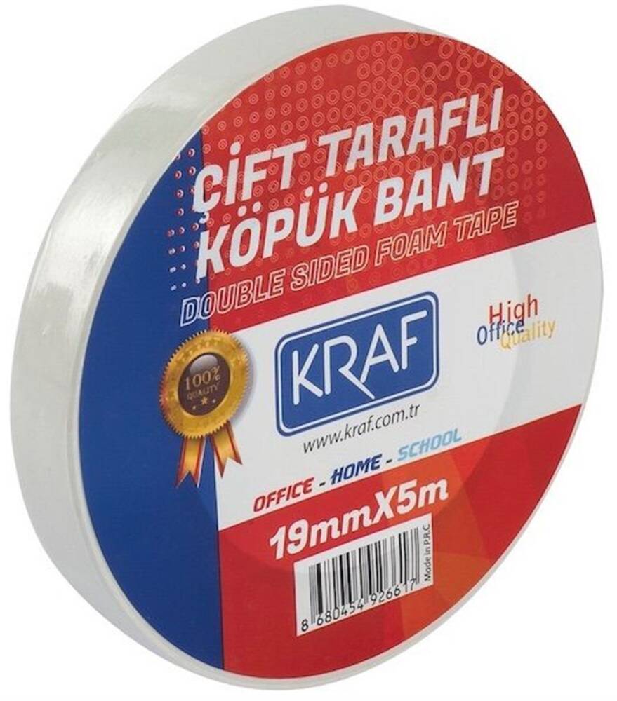 Kraf Çift Taraflı Köpük Bant 19mmx5m