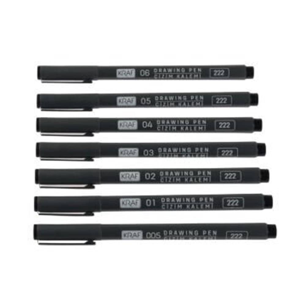Kraf Drawing Pen - Çizim Kalemi Seti 7'li