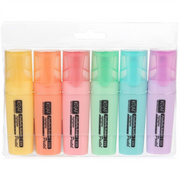 Kraf Fosforlu Kalem 6lı Pastel Renkler