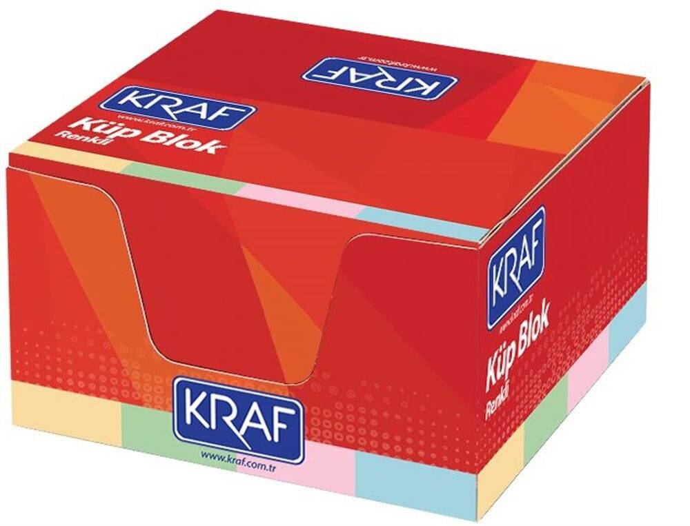 Kraf Küp Blok Renkli 8x8 cm 117G