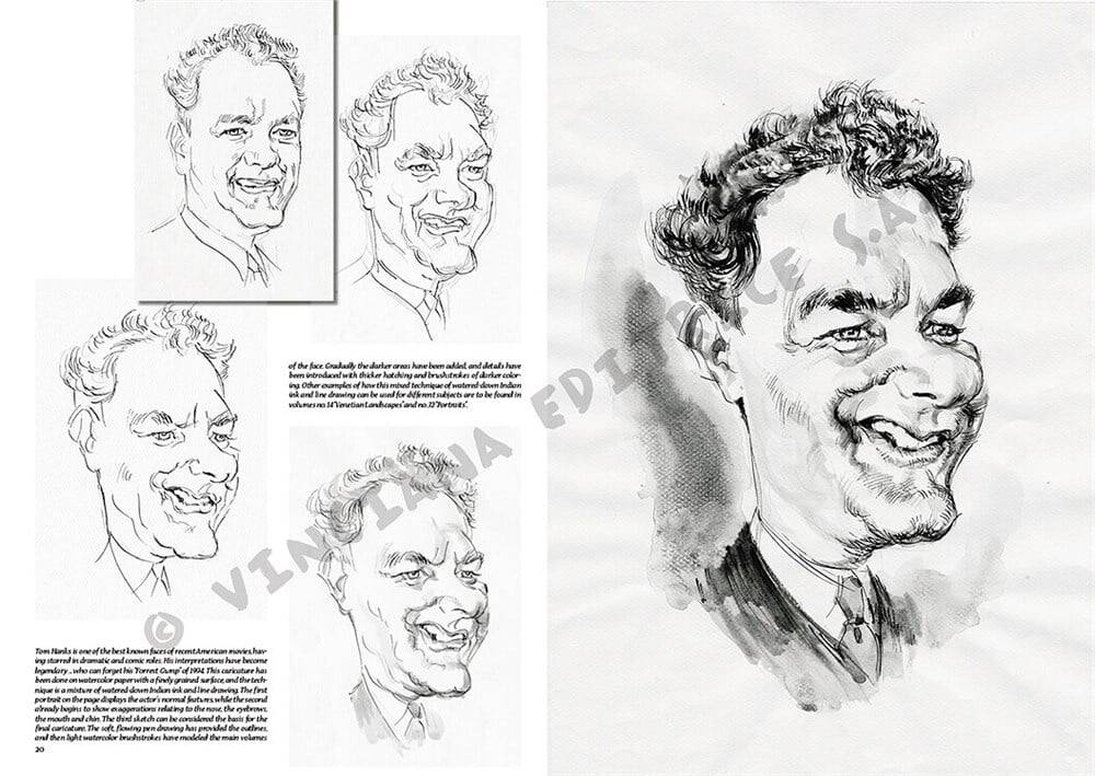 Leonardo Collection Desen Kitabı Caricatures N: 39 Karikatürler N: 39