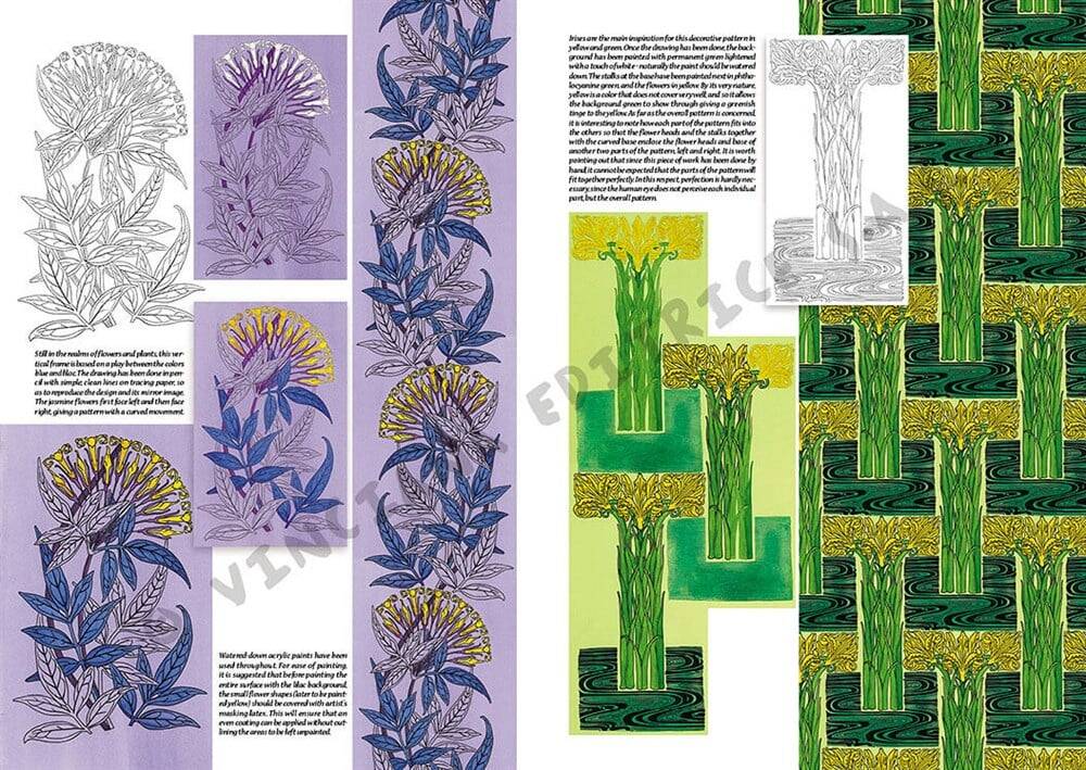 Leonardo Collection Desen Kitabı Dekorative Patterns N: 40 Dekoratif Desenler N: 40