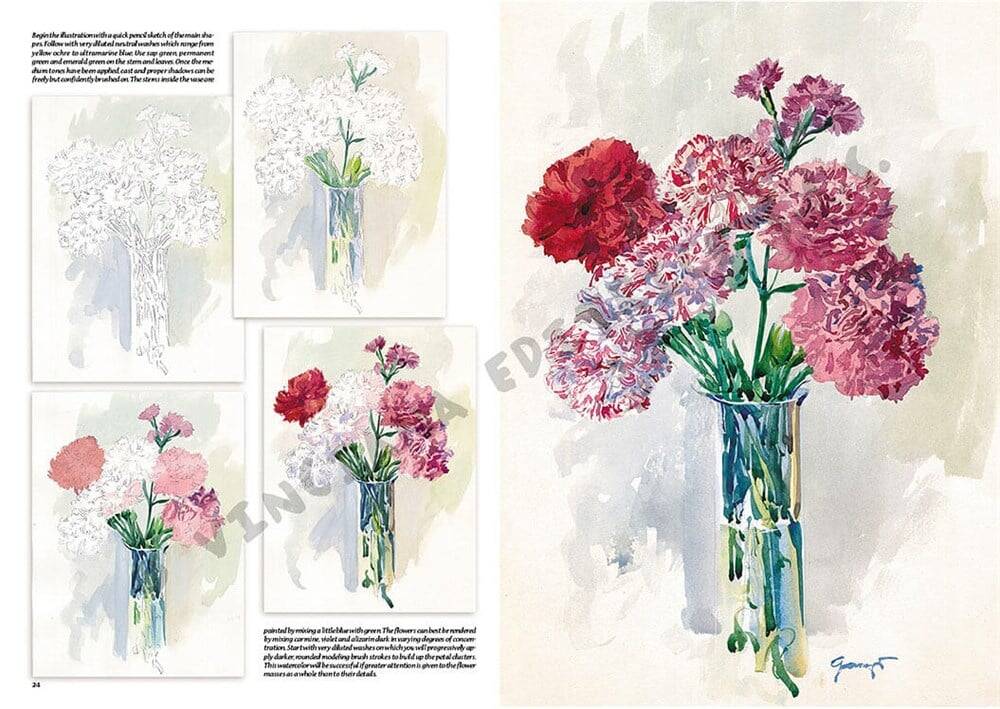 Leonardo Collection Desen Kitabı Flowers N: 20 Çicekler N: 20
