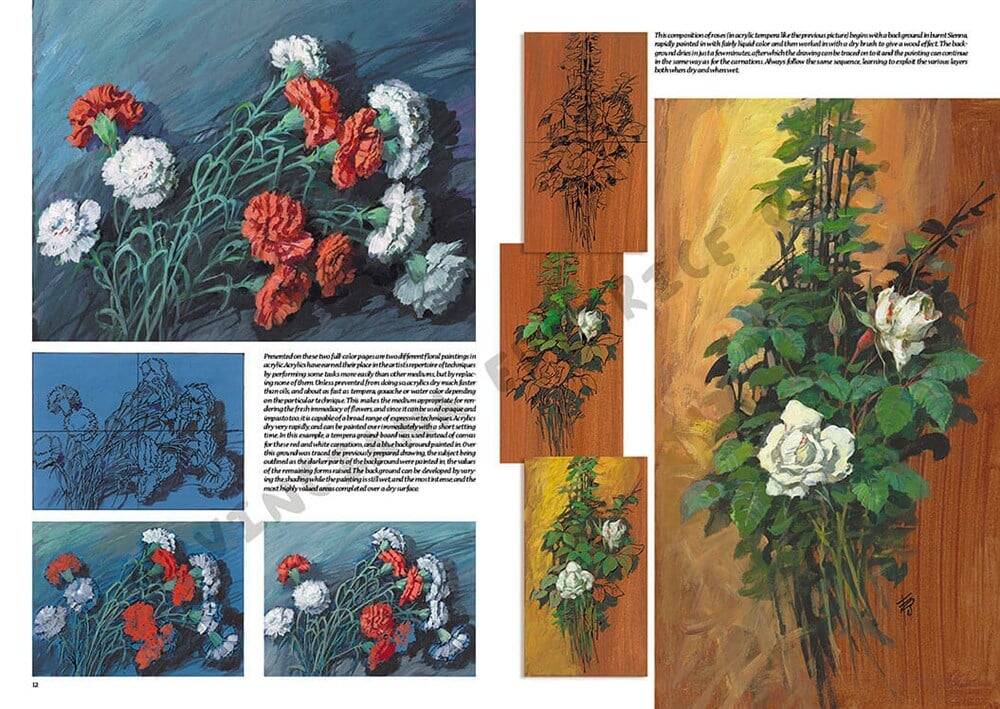 Leonardo Collection Desen Kitabı Flowers N: 21 Çicekler N: 21