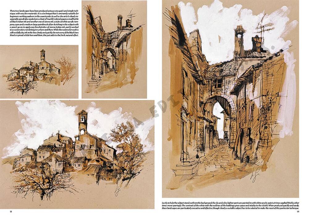 Leonardo Collection Desen Kitabı Landsapes N: 15 Manzaralar N: 15