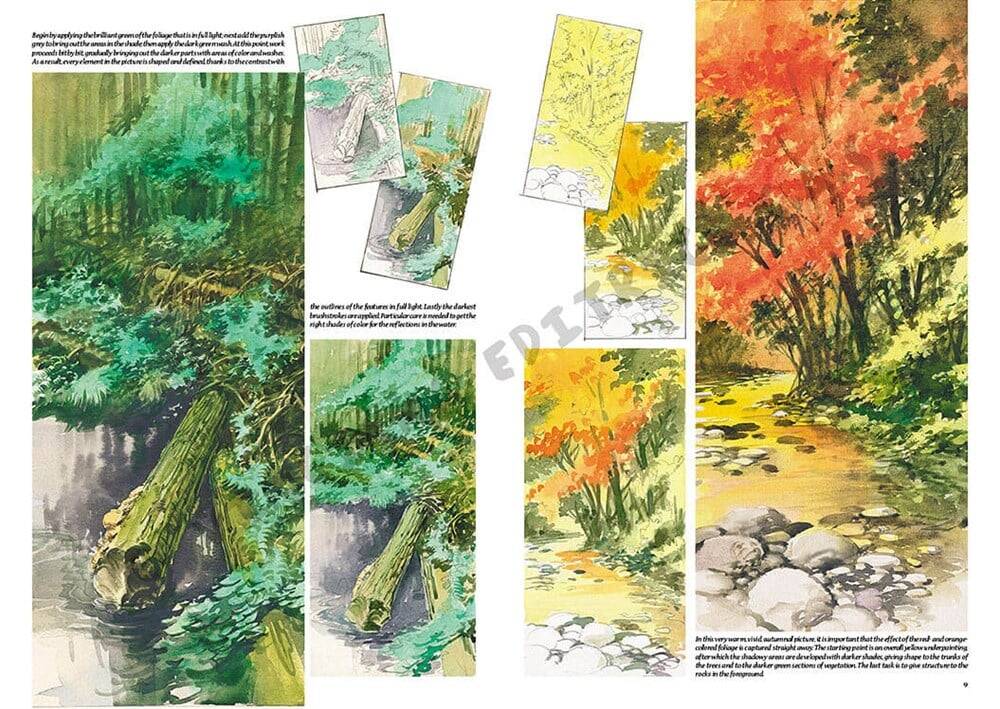 Leonardo Collection Desen Kitabı Landsapes N: 15 Manzaralar N: 15