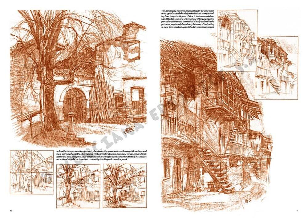 Leonardo Collection Desen Kitabı Landsapes N: 17 Manzaralar N: 17