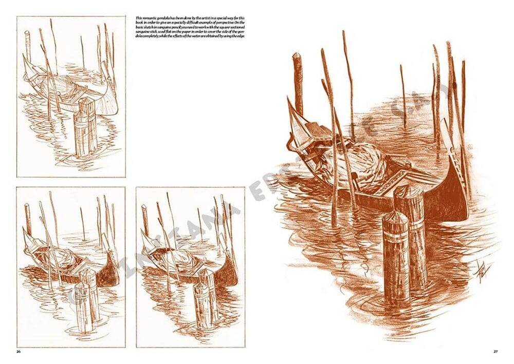Leonardo Collection Desen Kitabı Landsapes N: 17 Manzaralar N: 17