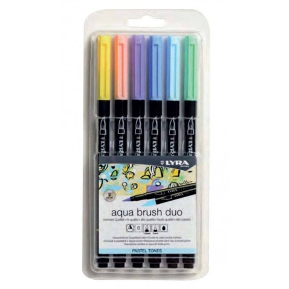 Lyra Aqua Brush Duo Pastel Set 6lı